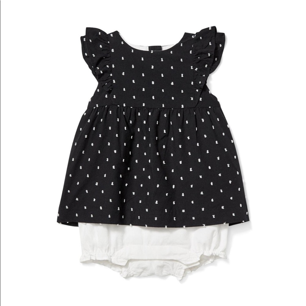 Janie and Jack Baby Dot Clip Romper